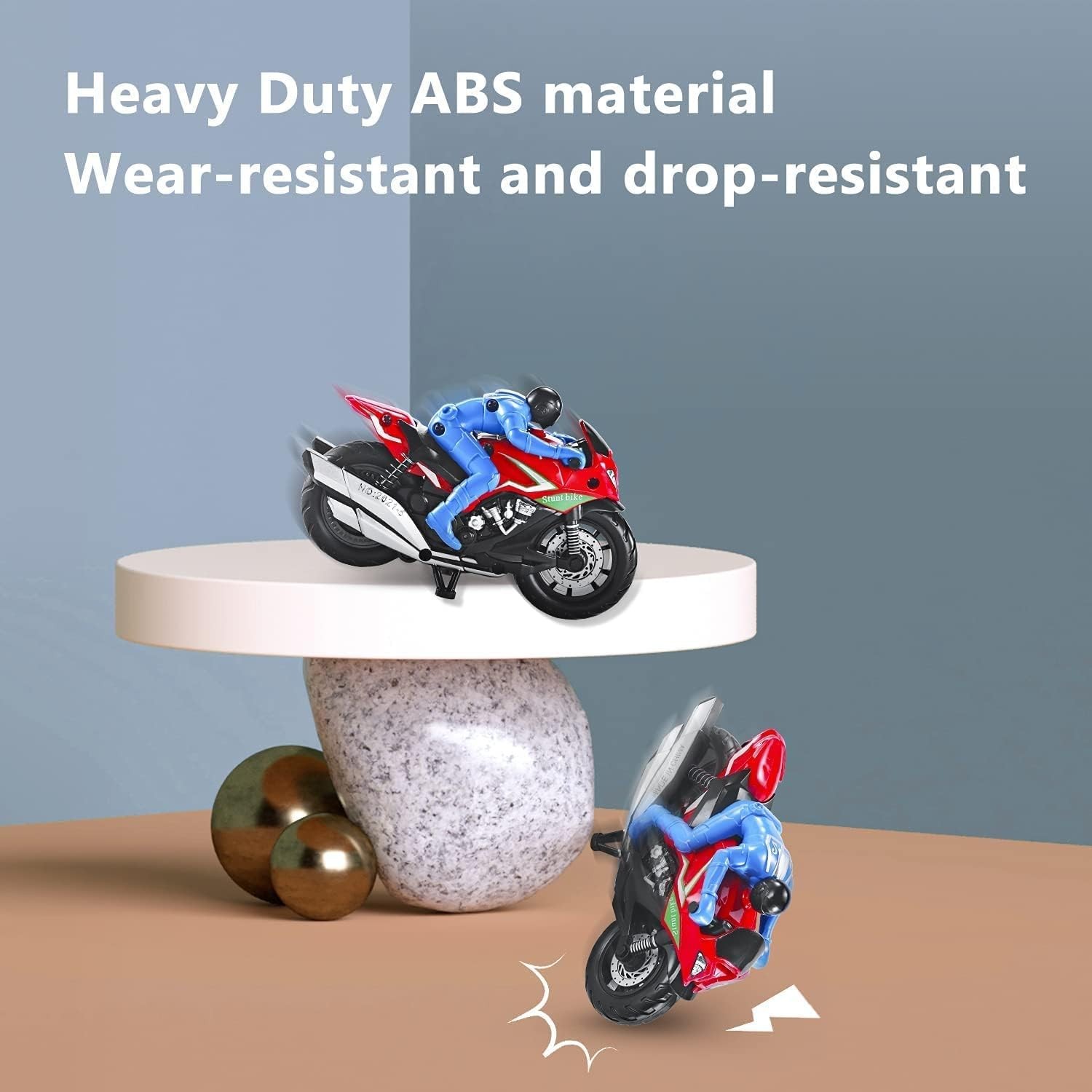 Kids Motorcycle Toys Set – 2 Pull-Back Diecast Motorcycles for Ages 3-8, Red