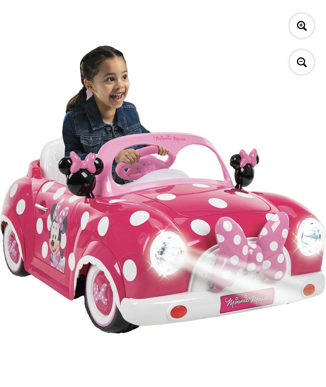 Huffy Disney Minnie Mouse Battery Powered Convertible Ride-On Car for Kids 3-7