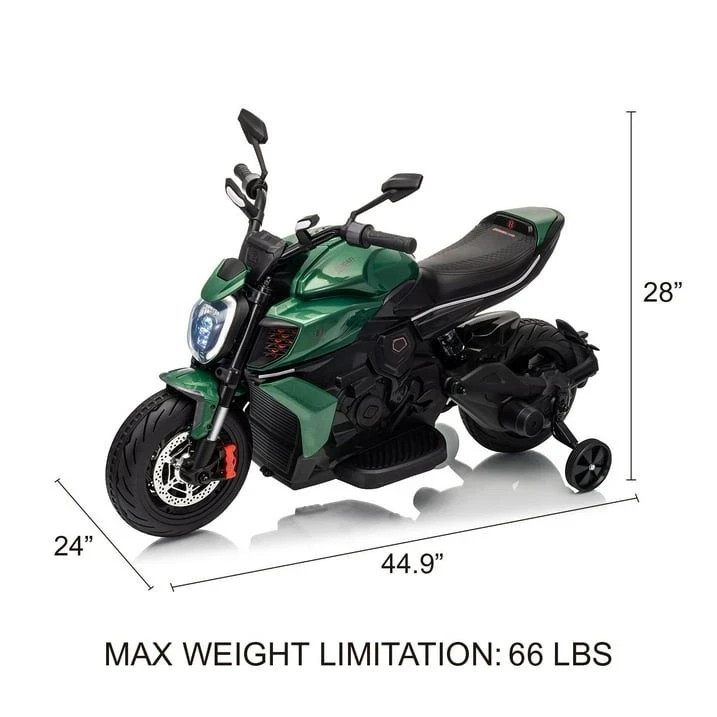 Bro Ducati & Bentley Motorcycle Kids 12V Ride-On