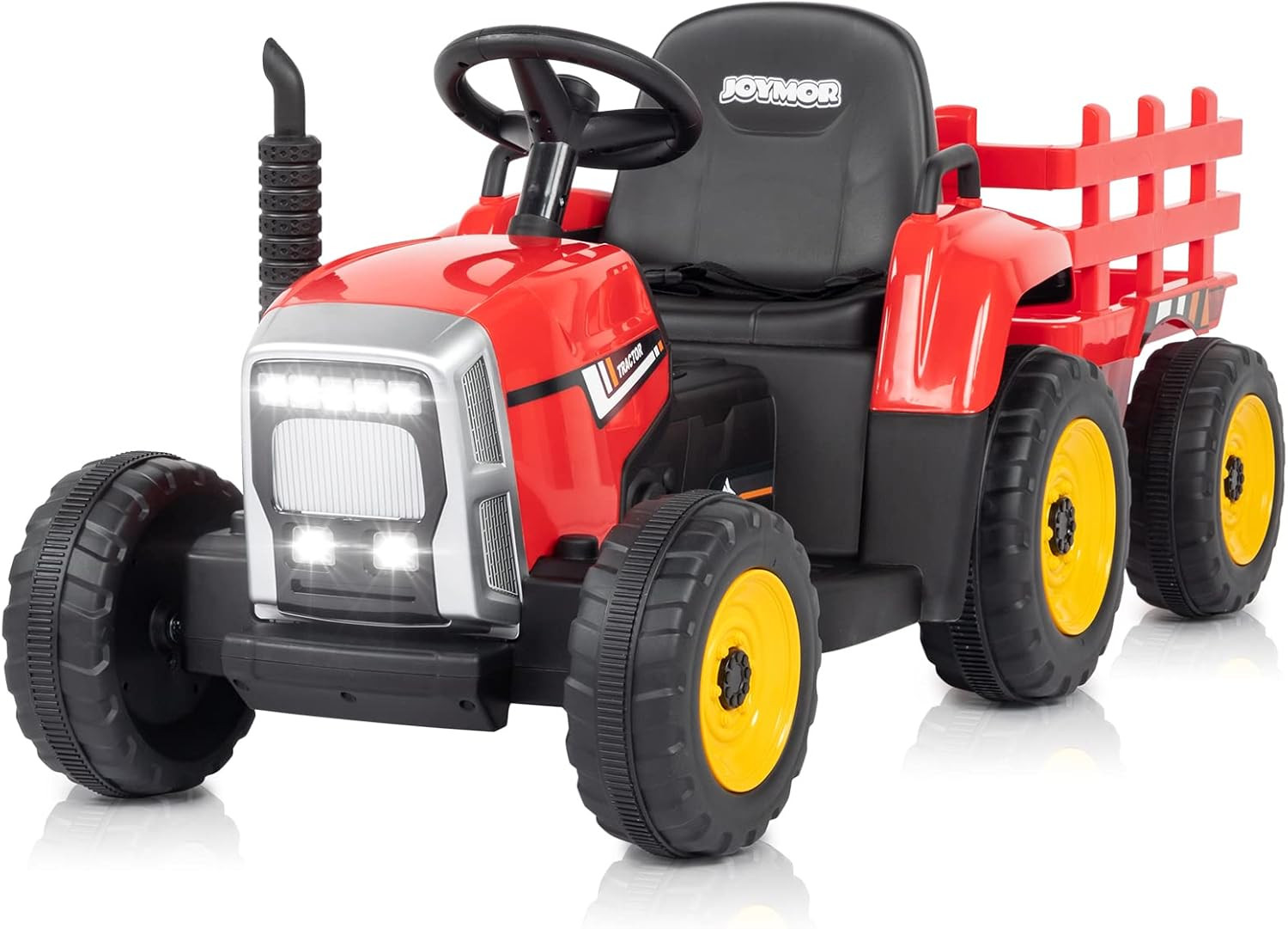 Ride on Tractor with Remote Control, 25W Motors Electric Tractor with Trailer fo
