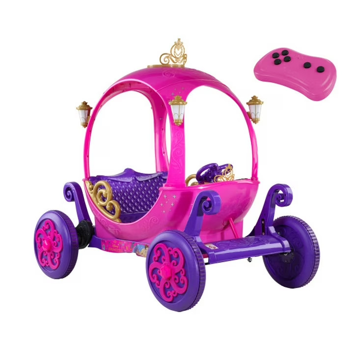 Disney Princess 24V Battery-Powered Ride-On Carriage w/ Parent Remote, Ages 3+