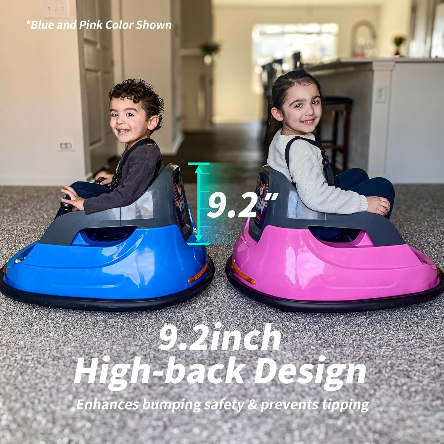 Hikido 12V Baby Bumper Car, Electric Kids Bumper Car for Toddlers 1.5-5 W/Remote