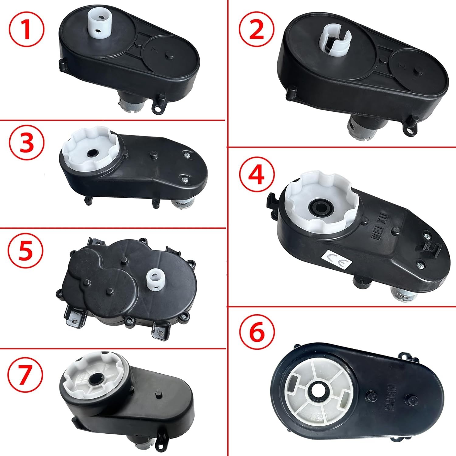 12Volt 24Volt Steering Wheel Motor Gearbox for Kid’s Power Wheels Ride on Toy…