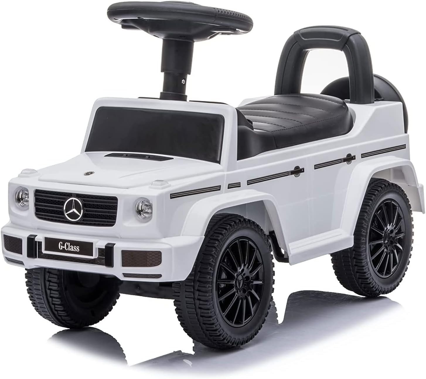 Mercedes G-Wagon Ride-On Toy Car – White Design with Safety Features