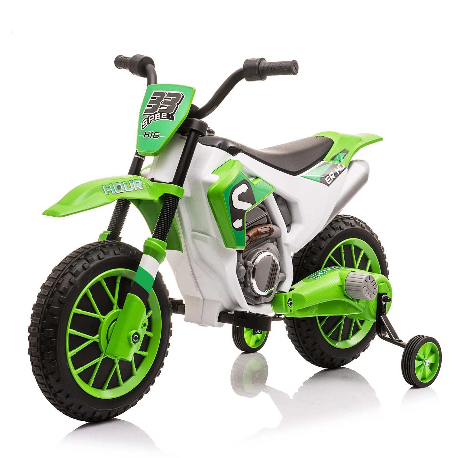 12V Kids Ride on Electric Motorcycle Kid Motorized Vehicles w/Training Wheels
