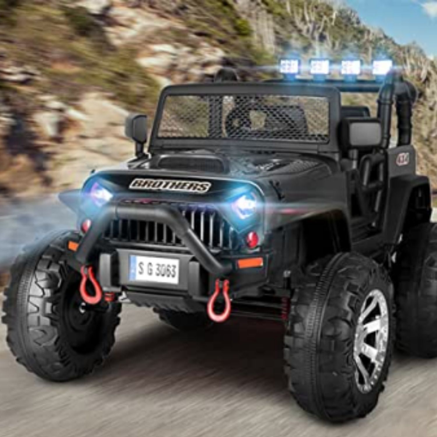 24V Powered Electric Off-Road UTV Ride Toy 400W Electric Vehicle with Remote&LED