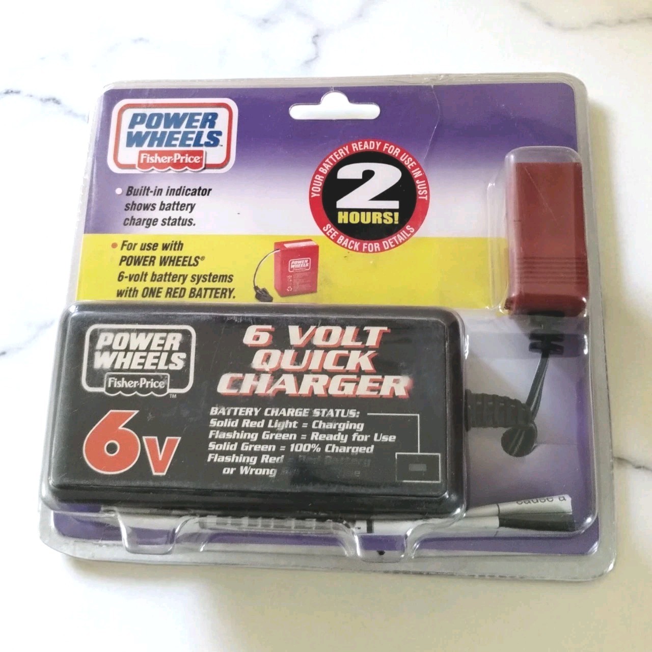 Power Wheels 6 Volt Charger RED 6v Battery Genuine Fisher Price Factory Sealed