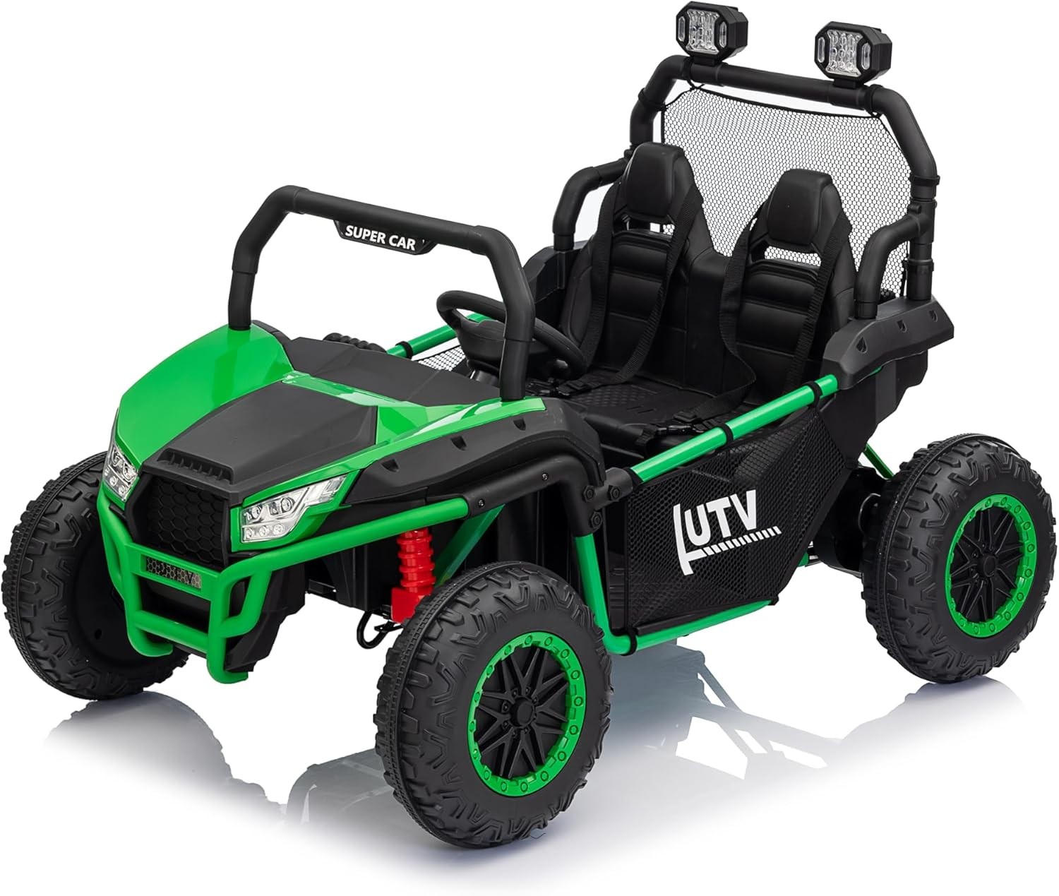 Remote-Control 24V Kids’ Off-Road Ride On Car 2-Person Electric UTV for Ages 3-8
