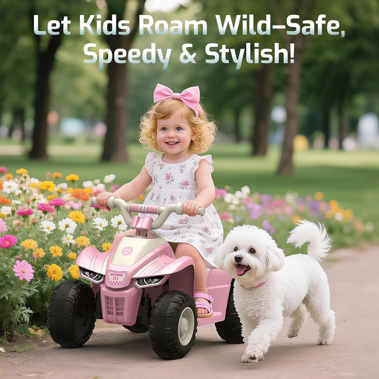 RT1 Ride on Toys for Toddlers 1.5-4, Safe 12V Lead-acid Battery up to 80 Minu…