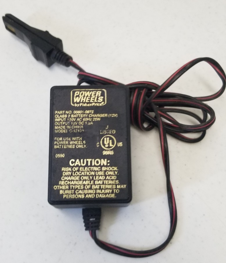 Fisher Price Power Wheels 00801-0972 Class 2 12V Charger Model C-12150 EL2