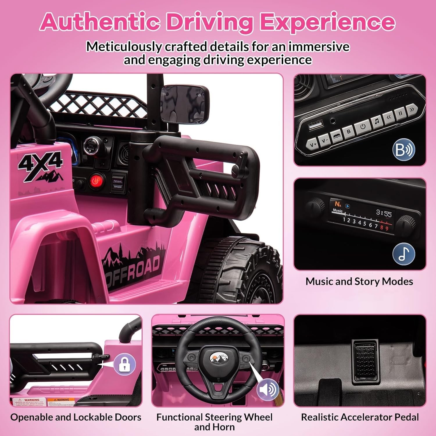 12V Kids Ride On Truck Car 2WD Battery Powered Vehicle with Remote Control
