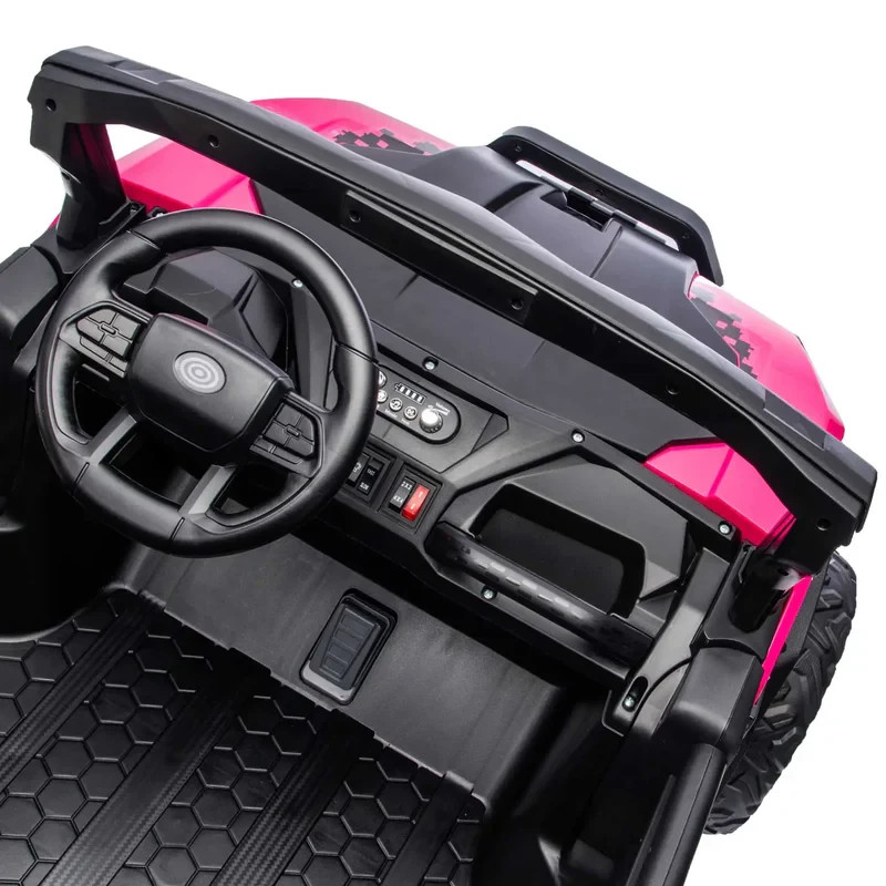 24V 4WD KIDS GIRLS RIDE ON ELECTRIC UTV CAR 480W 4X POWERFUL MOTORS,2 SEATER+ RC