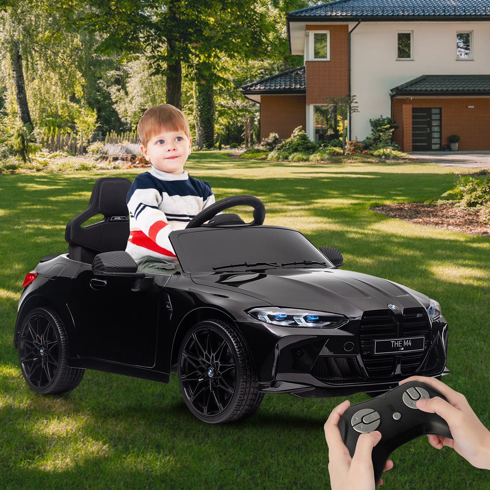 12V Kids Ride On Toy Car Licensed BMWM4 Electric Vehicle Remote Control Car Toy