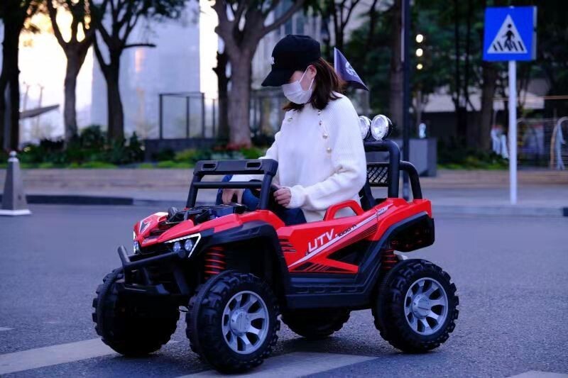 Vivicreate Kids ride on car 12v battery remote control iphone app LED lights