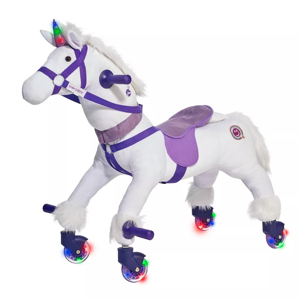 Power Pony Push Riding Toy – Crystal Steel Pedal & Push 3+ Years New