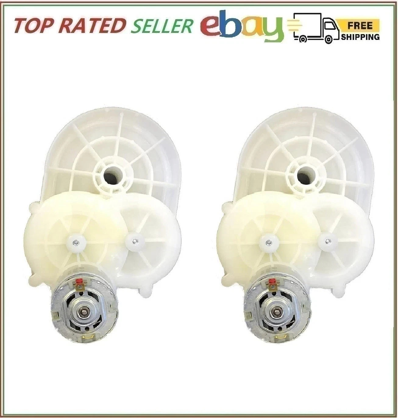 Peg Perego Official RZR/Gator 12V Motor Gearbox Replacement Kit White