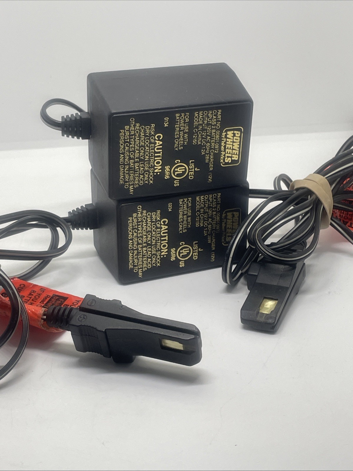 2 OEM Fisher Price Power Wheels 00801-0972 Model: C-12150 12 V ( 2 Chargers )