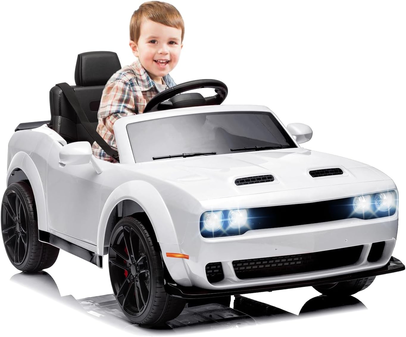12V Kids Car Licensed Dodge Challenger Electric Car for Kids with Remote Control