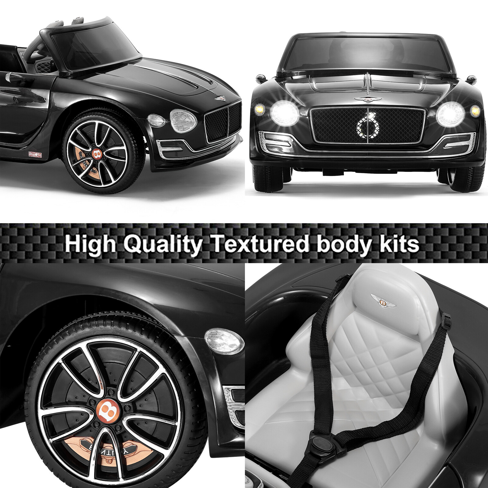12V Licensed Bentley Kids Ride On Car Kids Gift Electric Toy w/ Remote Control