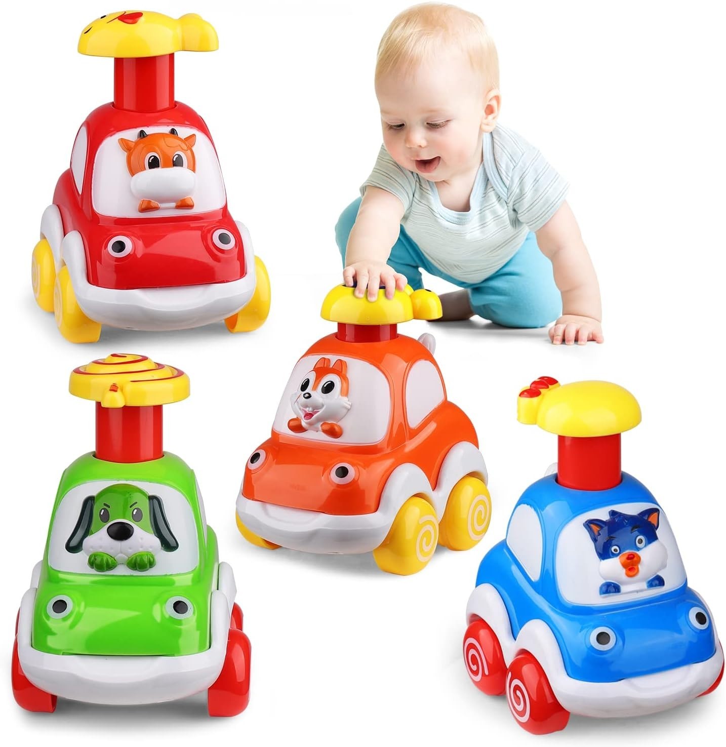 Bright and Safe Animal Car Toys – Perfect Gifts for Toddlers 1-2