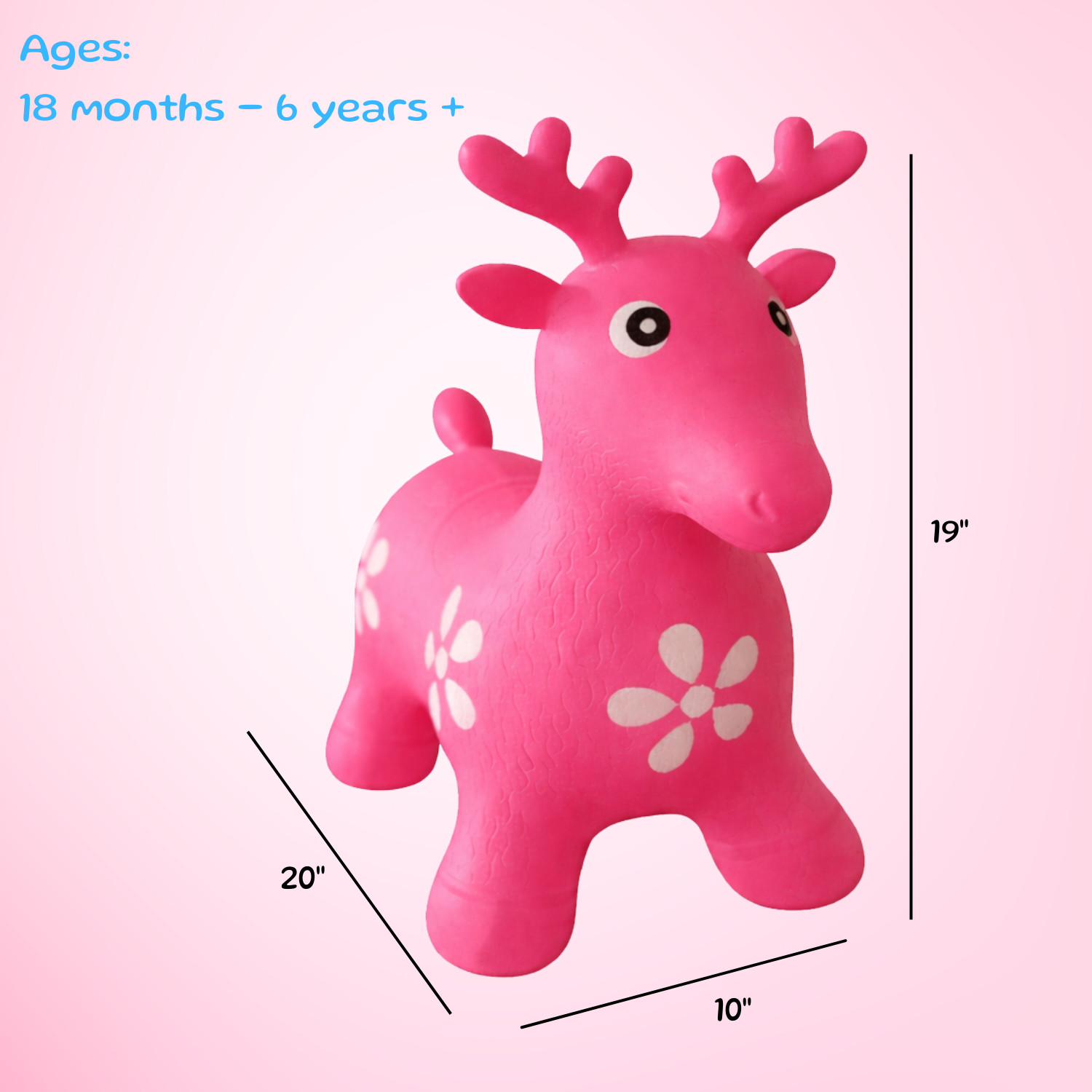 Kids Bouncy Toy – 3 Animals and 4 Colors Available