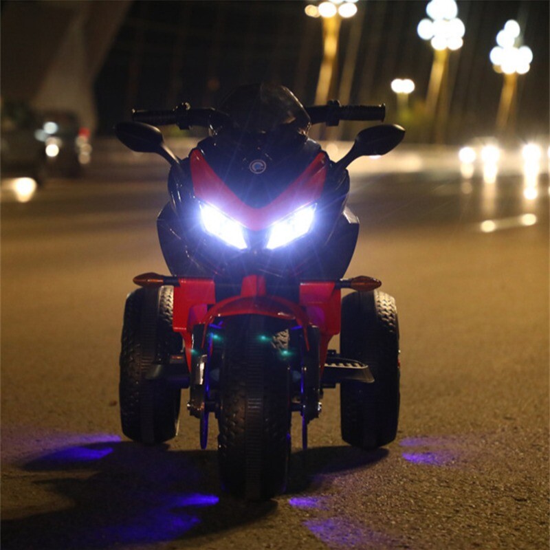 12V Electric Kids Motorcycle Ride-On Motorbike 3-Wheel 1.8-3.2MPH for Age 3-6