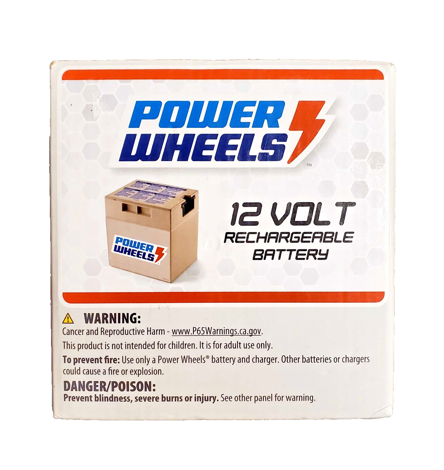 Power Wheels 12V (12-Volt) G5894 Rechargeable Replacement Battery 🆕