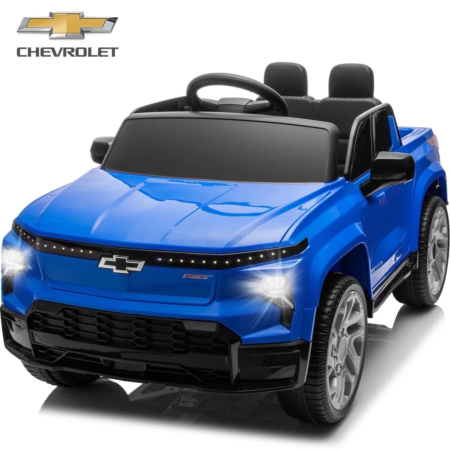 12V Licensed Silverado Ride on Truck Electric Car Toy w/ Remote for Toddler Kids