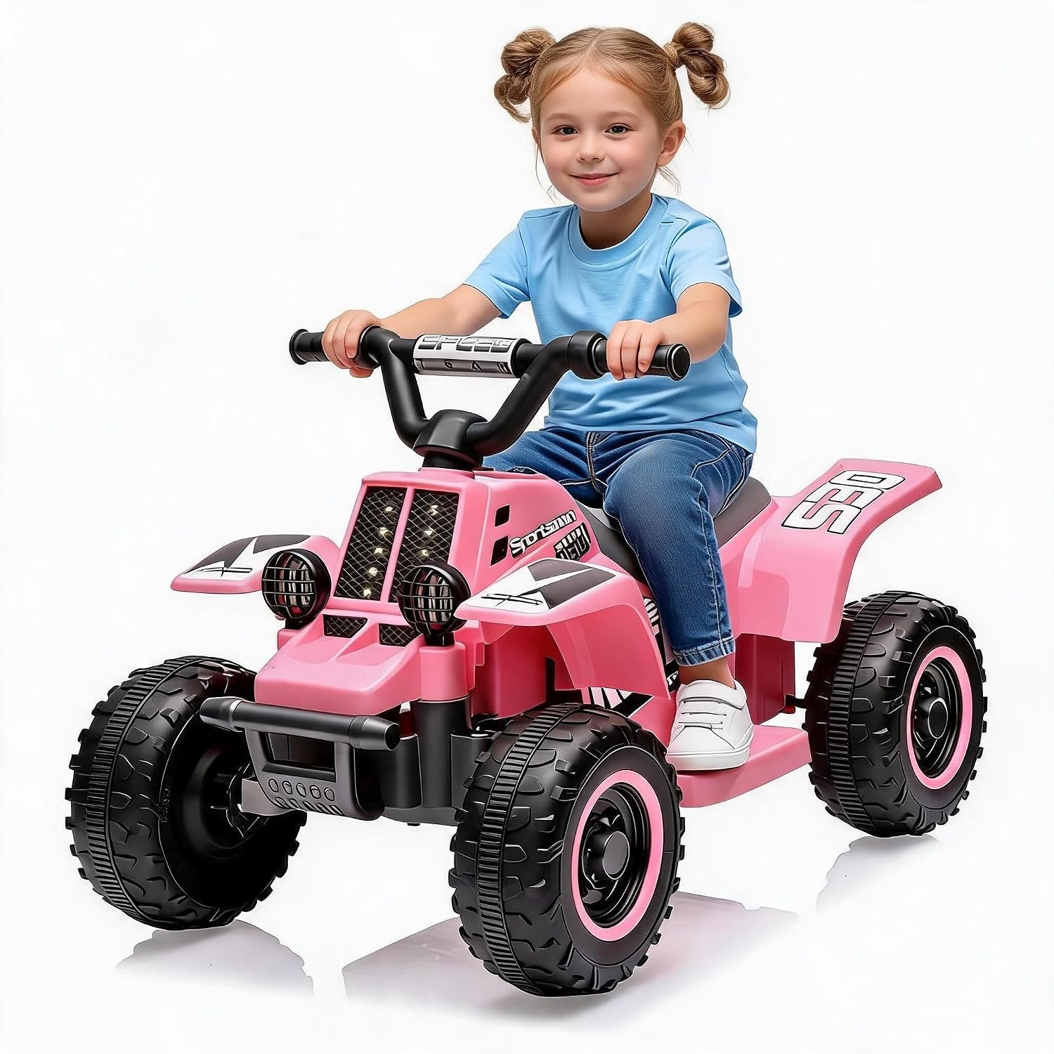 6V Kids Electric ATV Ride on Car Toy Ages 3-6Battery Powered Quad 4MPH Max Speed