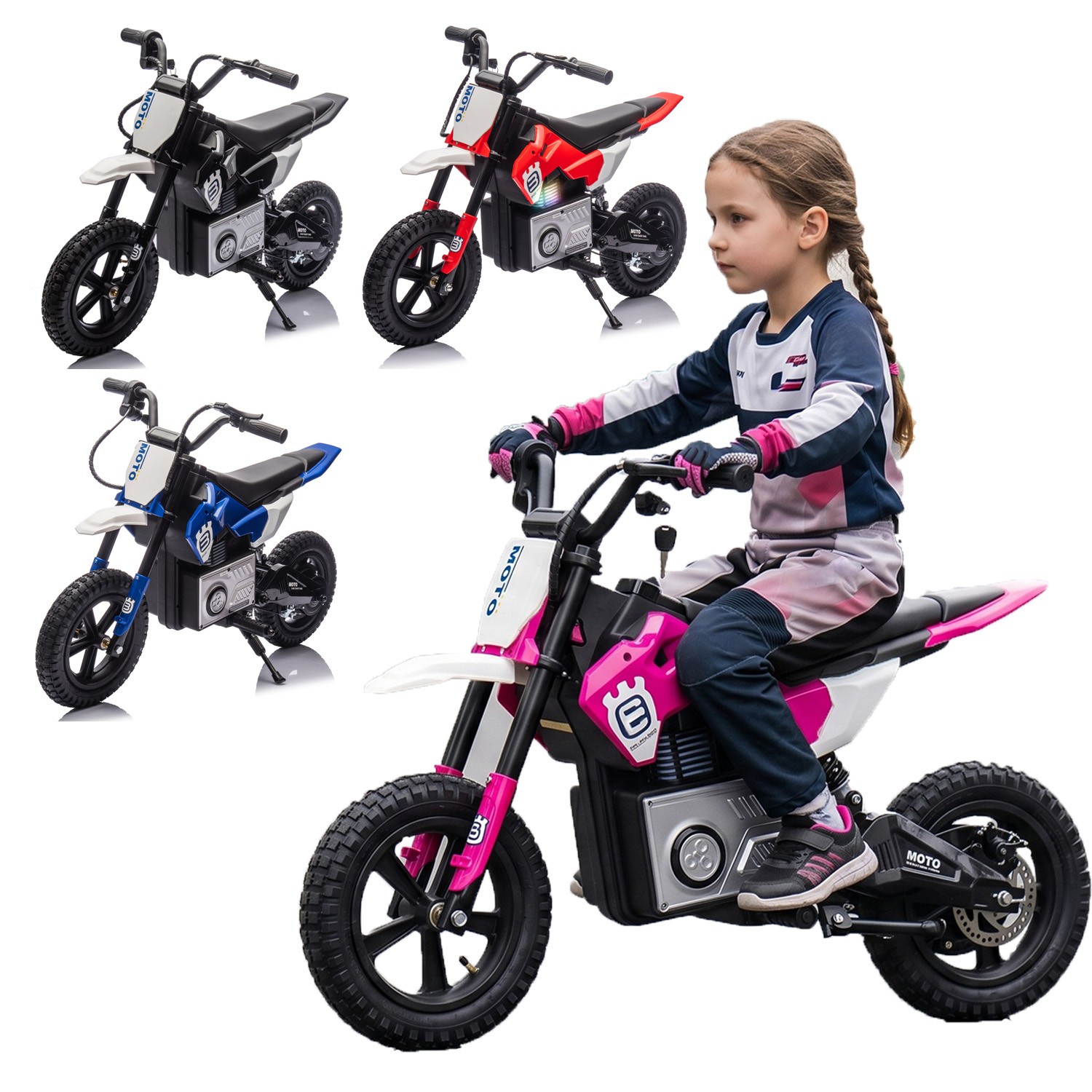Electric Motocross Toys Ride On Motorcycle Adjustable Speed Kids Motocross Gift