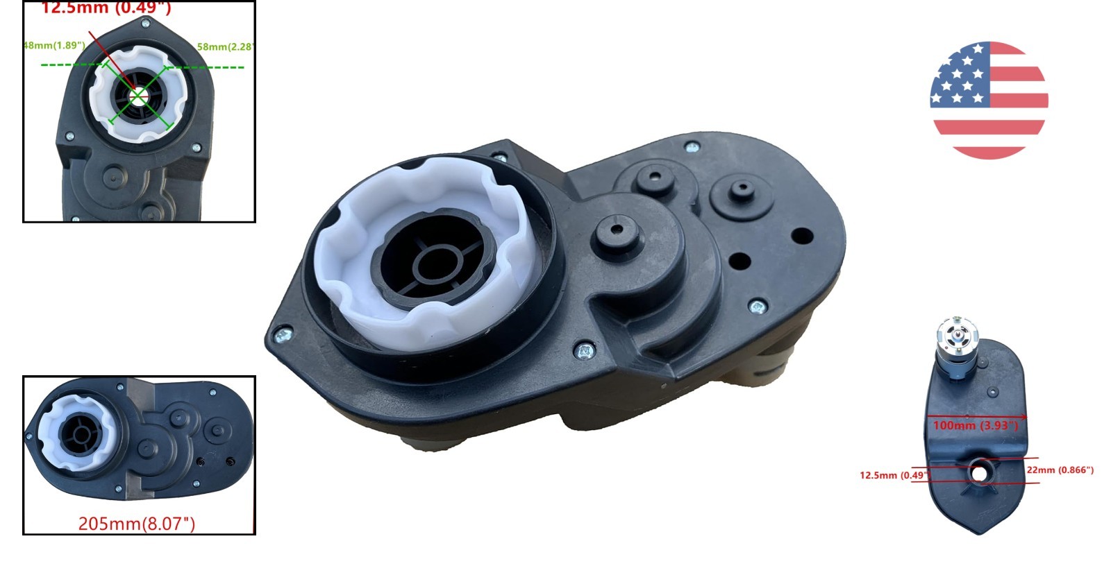 High Torque 24V Gearbox for Powered Wheels – 20000RPM Motor for Kids’ Toys