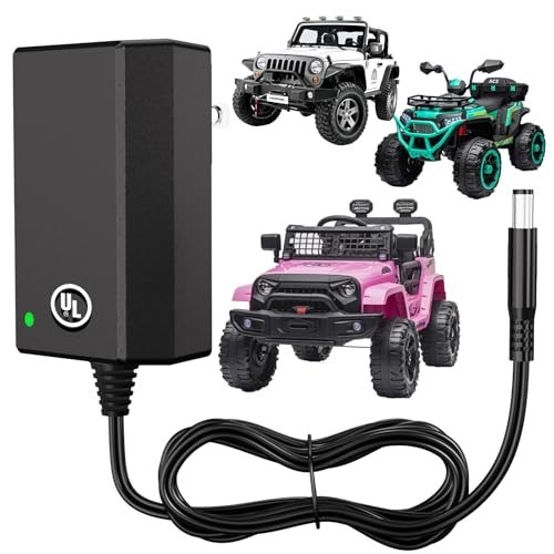 24V Battery Charger for Ride-On Toys & Kids Electric Cars, UL Certified, Smart I