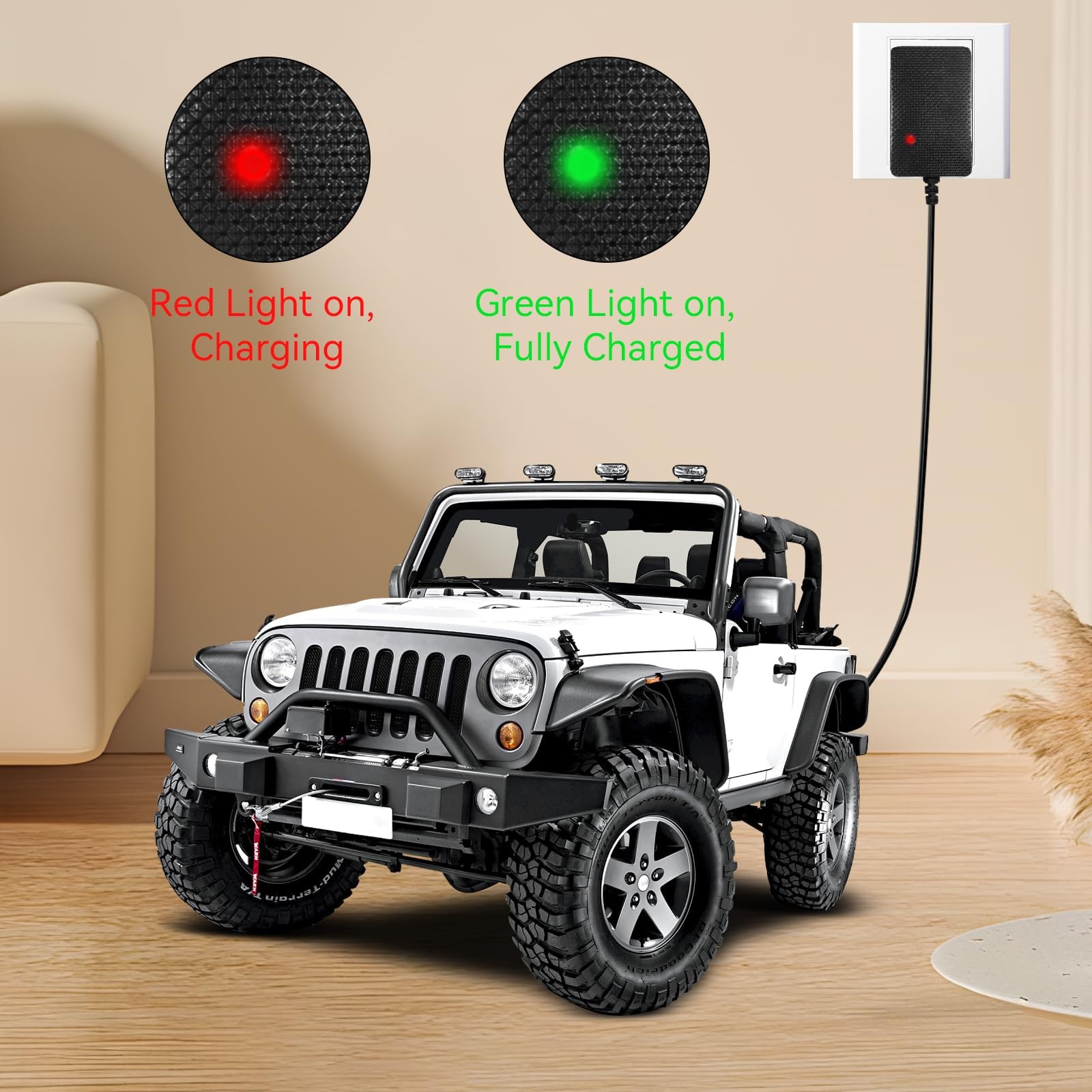12V Battery Charger for Kids Ride On Car Toy 12 Volt Electric Bumper Cars Ch…