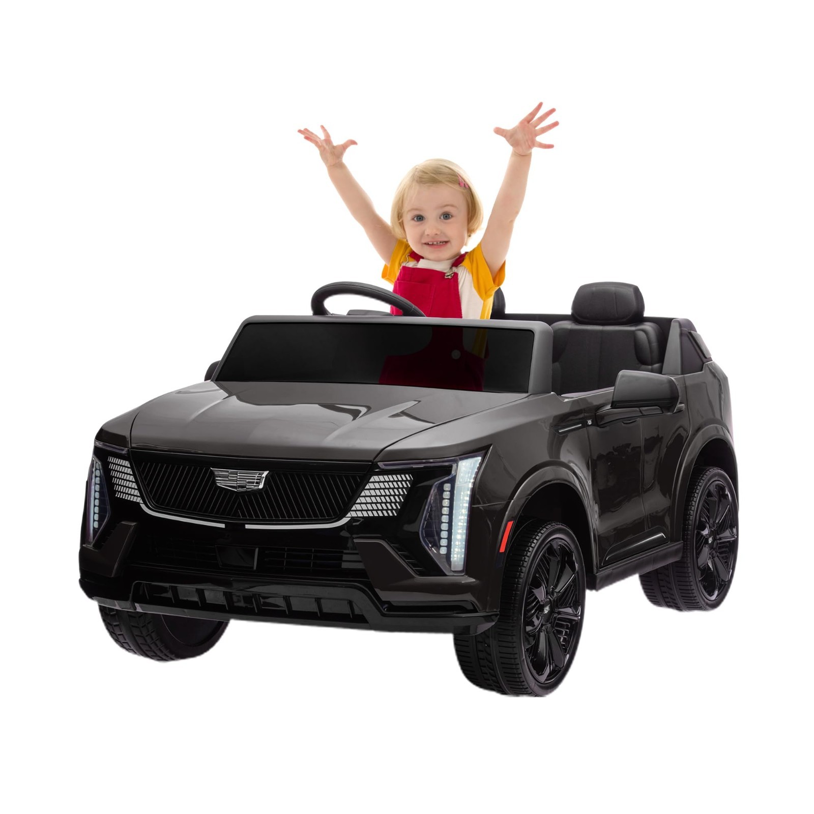 24V Ride On Car Licensed Cadillac Battery Powered Music LED Lights For Boys Girl