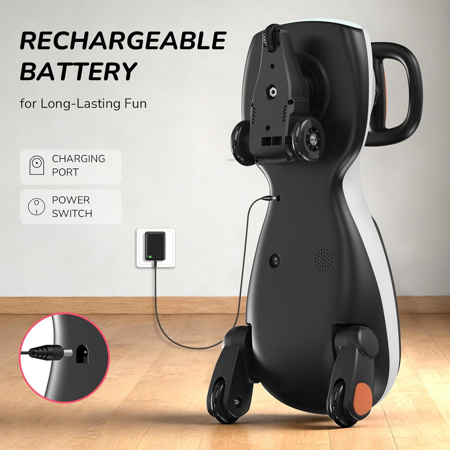 12V Electric Wiggle Car for Kids with Pedal, Display, Rechargeable Battery, LED