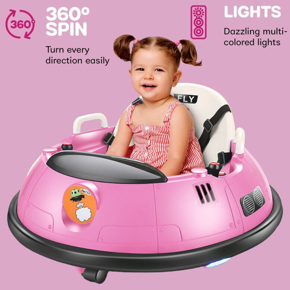 Bumper Car for Kids 12V Battery Baby Electric Bumper Car Toy w/Remote Control-