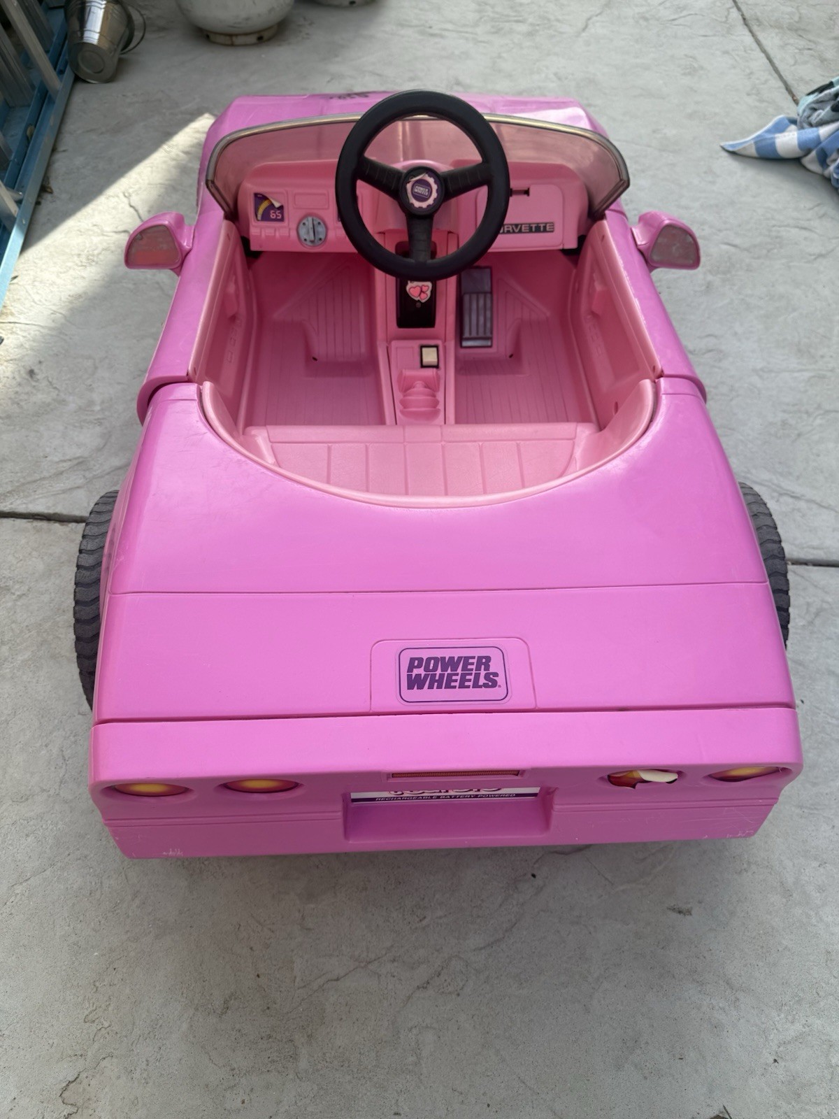 Power Wheels Barbie Corvette Pink Battery Operated Ride-On Toy