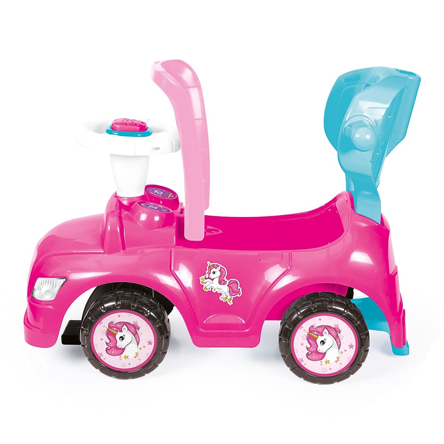 Dolu: Ride On Car: 4-In-1 Walk & Drive – Unicorn & Pink – Ages 12mo+