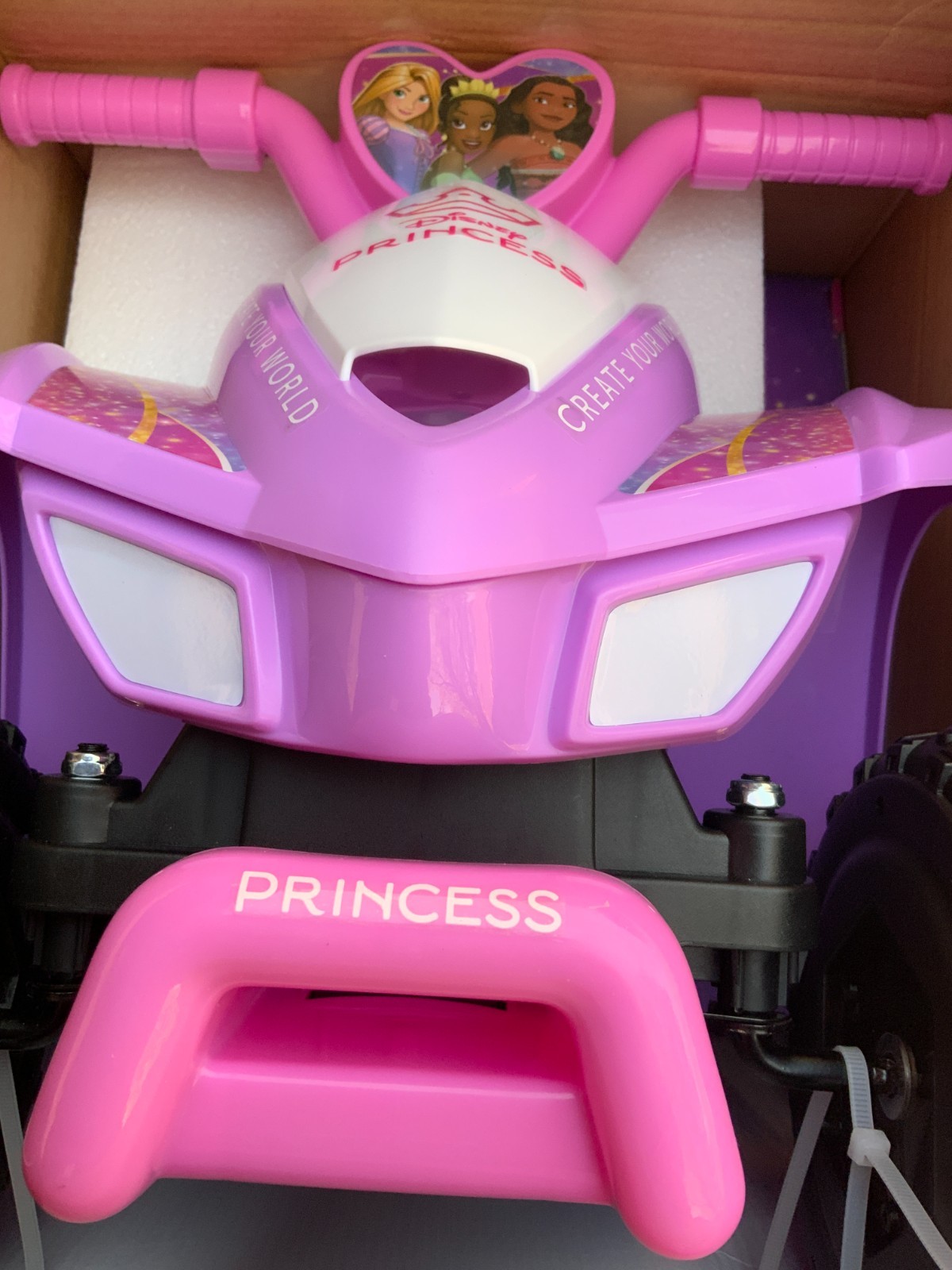 Hyper Girls’ Disney Princess 6V Battery-Powered Ride-On Quad, Age 18-36 Months