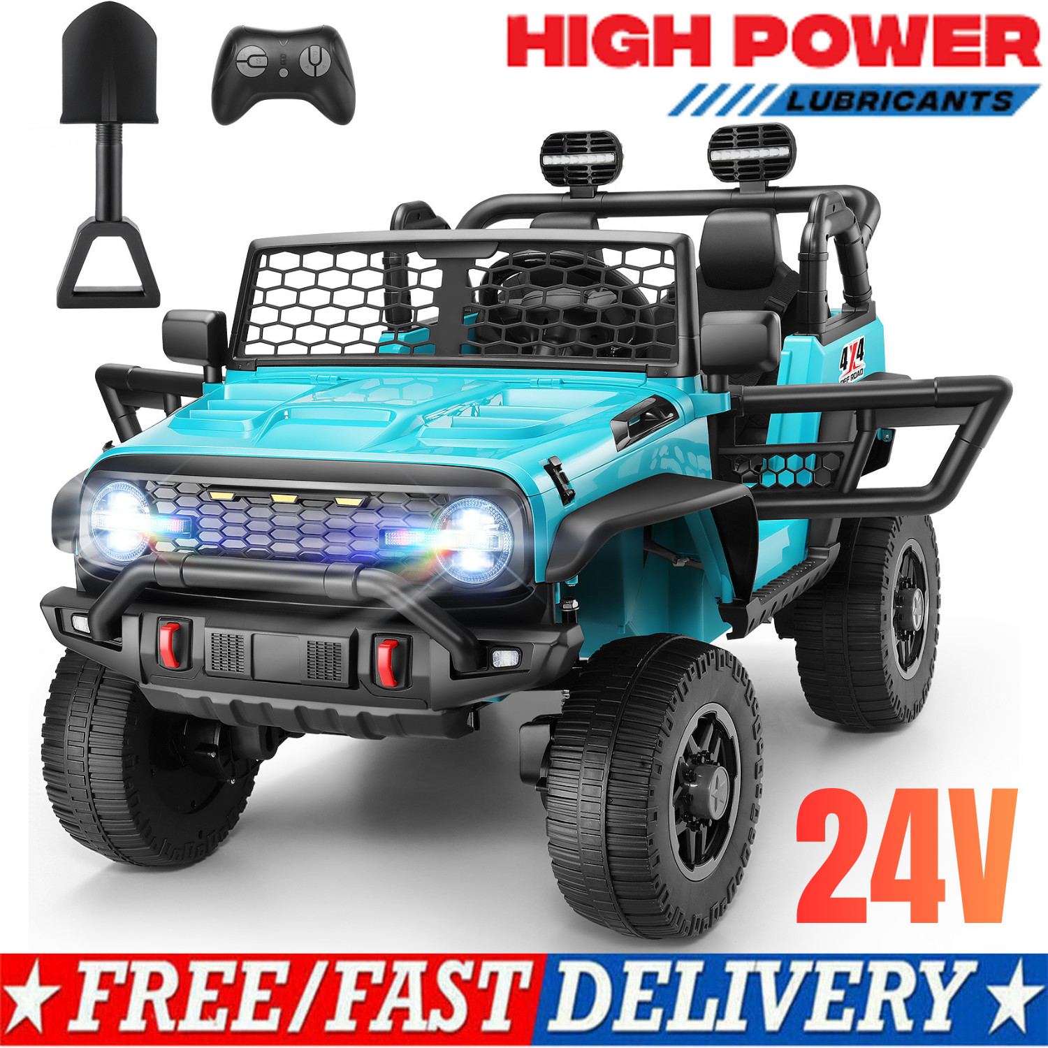 24V Ride on Car 2 Seater Electric Truck 4WD/2WD 4x100W Power Electric SUV Gift