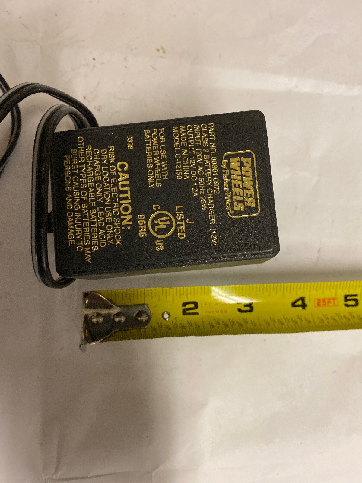 Power Wheels By Fisher Price 12 Volt Battery Charger