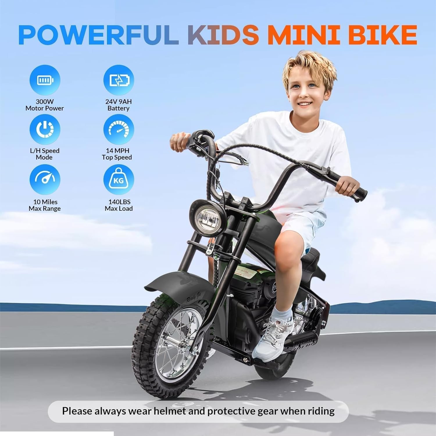 24V Electric Dirt Bike for Teens,250w Brushed Electric Motorcycle, Up to 14MPH