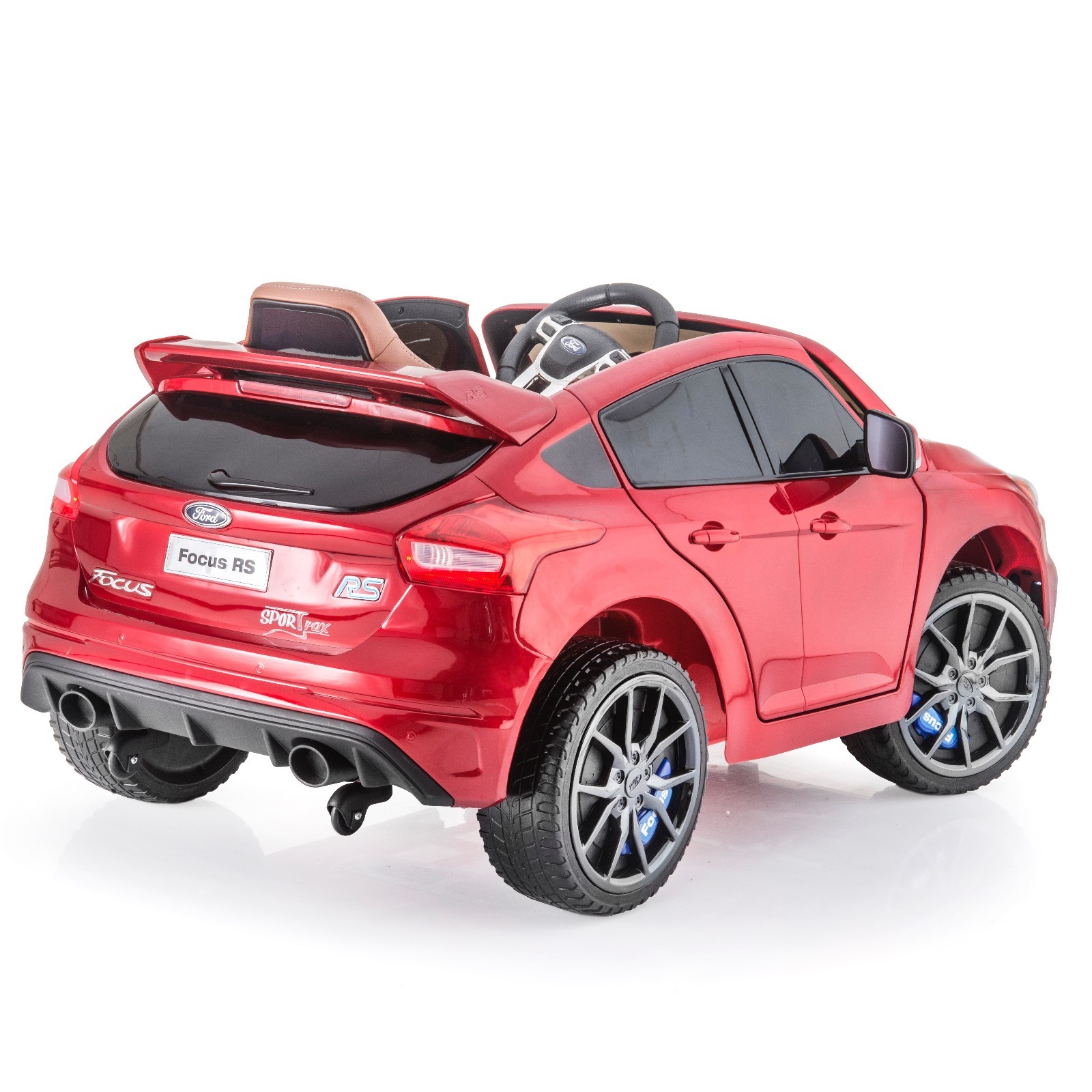 SUPERtrax® Licensed Ford Focus® RS Kids Ride on Car – Race Red