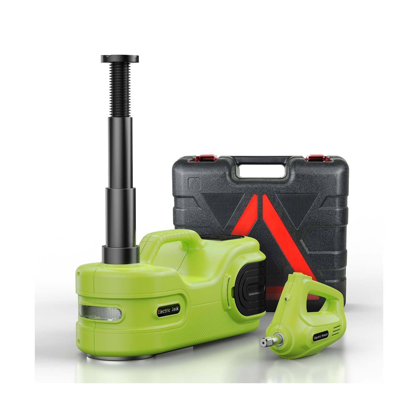 Electric Car Jack Kit 5T 12V Hydraulic Tire Jack with Double Cylinder Air Pum…