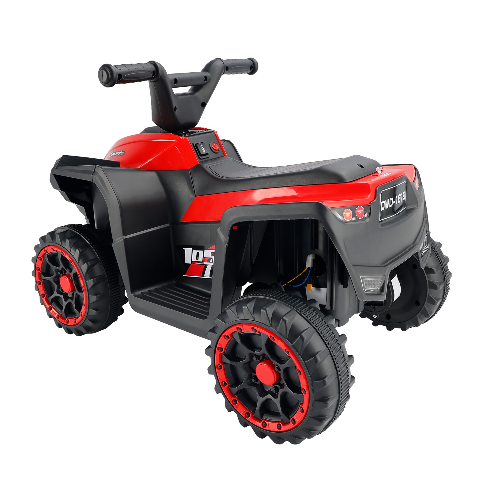 12V Ride On Atv Car For Kids Electric Toy Off-Road 4 Wheeler Quad Children Car`