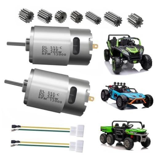 2PCS 24V RS555 12000 RPM Electric Drive Motor for Power Wheels Motor