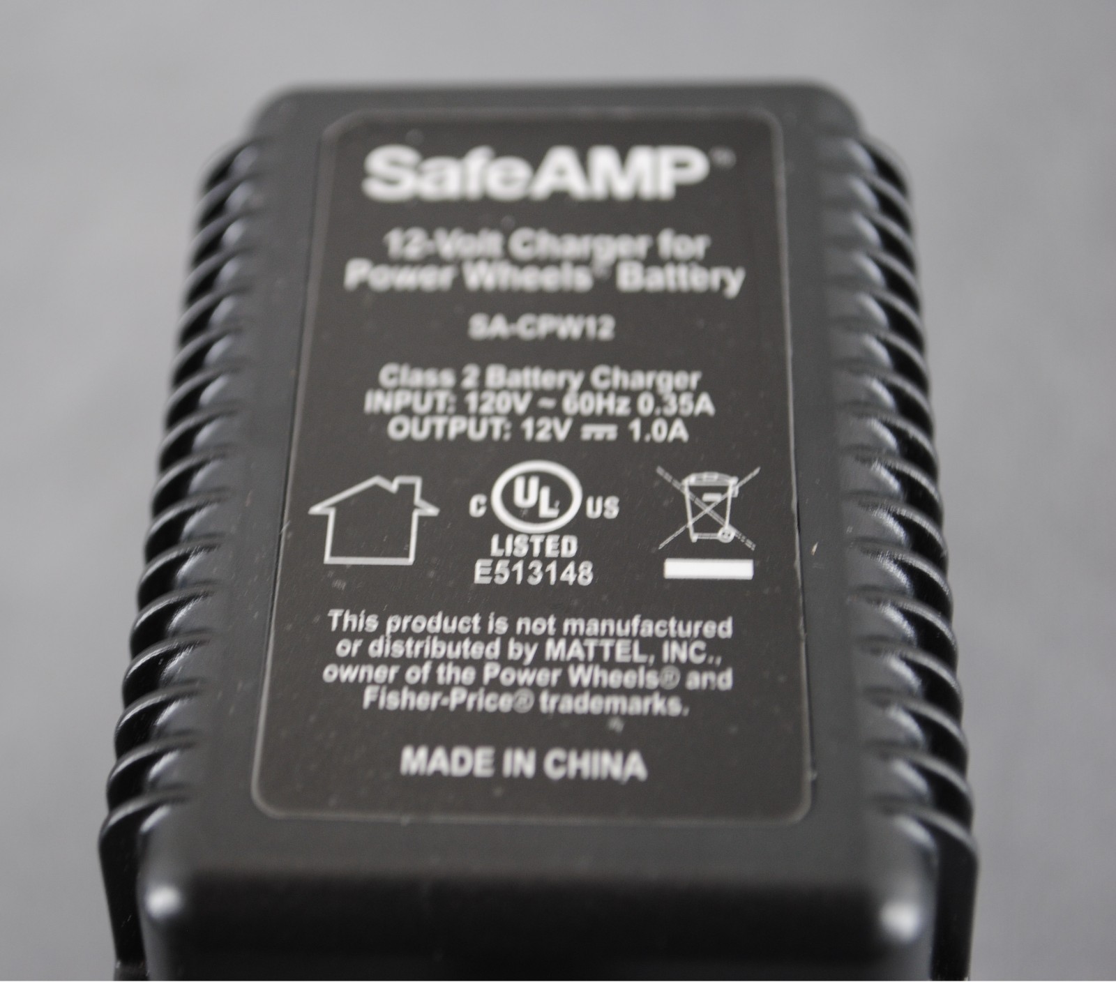 SafeAMP 12-Volt Charger for Power Wheels Battery SA-CPW12 74″