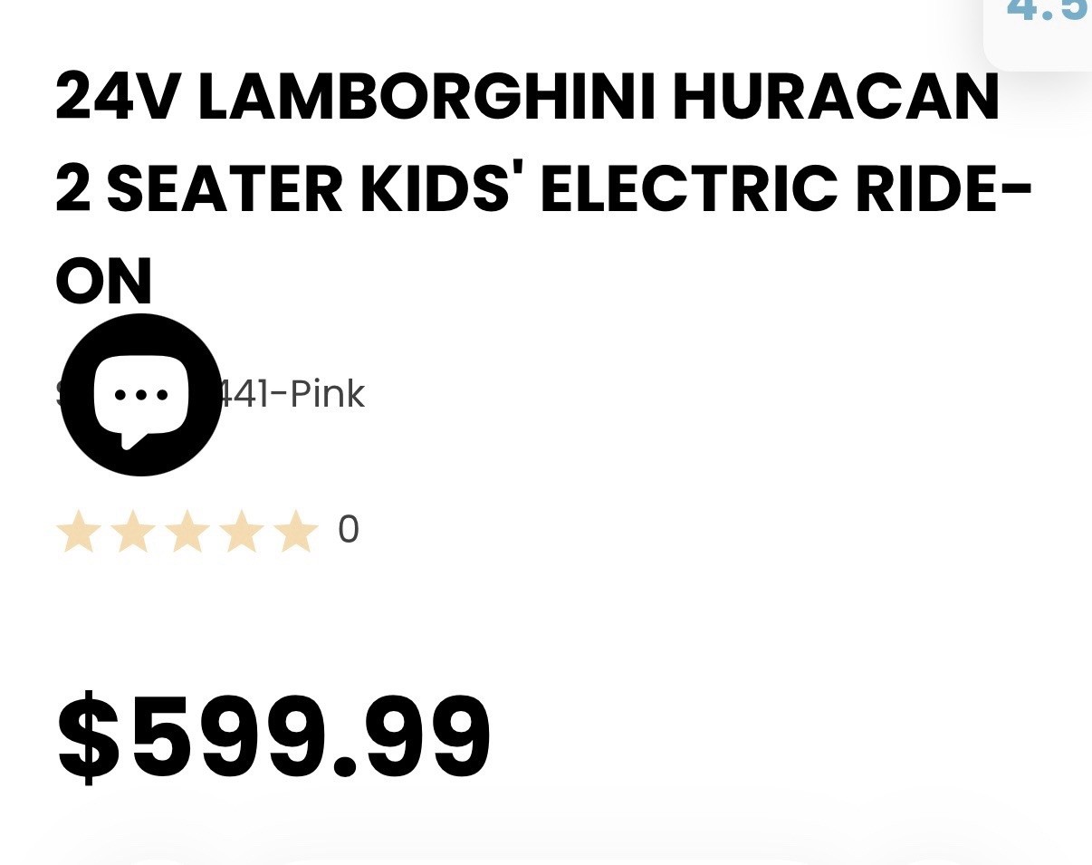 Freddo Lamborghini Huracan 24V 2-Seater Kids Electric Ride-On Car Pink