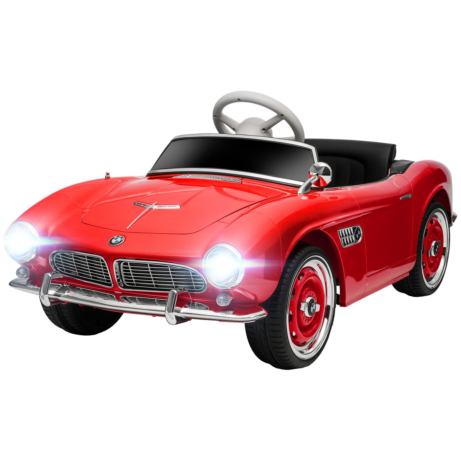 Licensed BMW 12V Kid Electric Ride-On Car with Easy Transport, Red