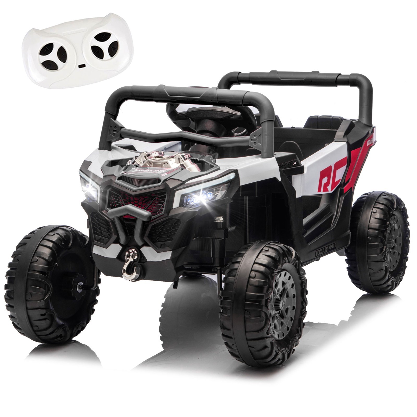 12V Kids Ride on UTV Electric Power Wheels Toy Off-Road Car W/ Remote LED, BlacK